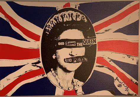 Sex Pistols God Save The Queen Box Framed Limited Edition Canvas