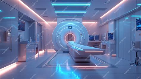 modern medical imaging room advanced ct  mri scanners soft ambient