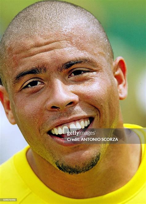 Brazilian Soccer Striker Ronaldo Nazario Smiles 13 November 2003