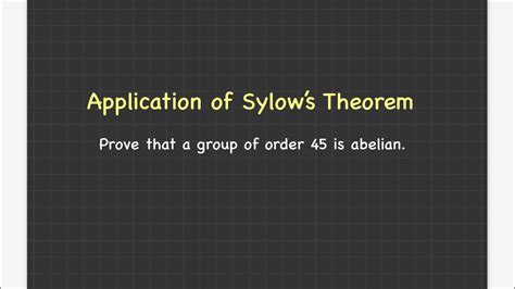 Application Of Sylows Theorem Part 2 Group Theory Mgkvp Bsc V