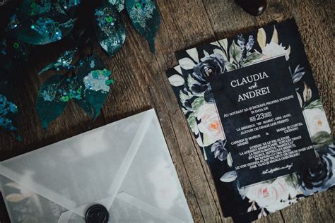 Invitatie Floral Blue Weddy Invitatii De Nunta