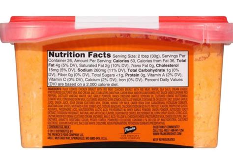 Franks Red Hot Buffalo Nutrition Facts Besto Blog