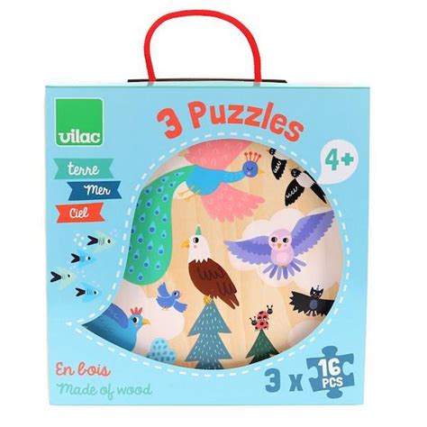 COFFRET PUZZLE TERRE MER CIEL VILAC La Boîte à Jeux