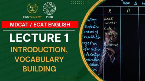 English Mdcat Ecat Lecture Introduction To Mdcat Vocabulary