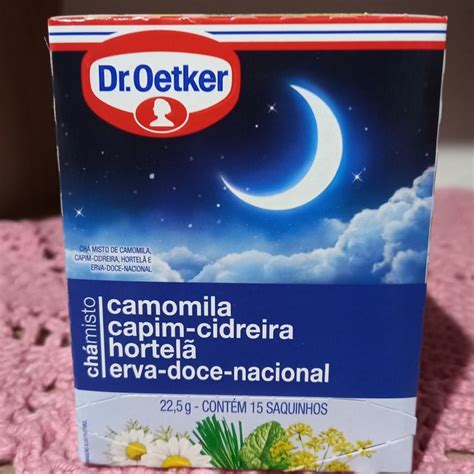 Dr Oetker Chá camomila capim cidreira hortelã e erva doce Review