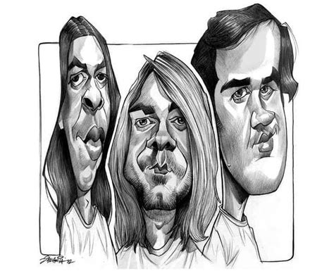 Caricaturas Fabian Zaccaria On Instagram Nirvana Kurt Cobain Dave