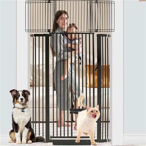 71 Inch Extra Tall Pet Gate with Small Cat Door, Philippines | Ubuy