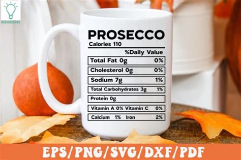 Prosecco Nutrition Facts SVG Graphic by Designer302 · Creative Fabrica