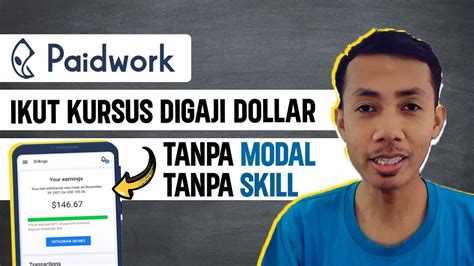 Ikut Kursus Kerjain Soal Digaji Dollar Review Paidwork Aplikasi