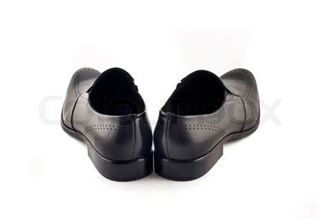 Mens Classic Leather Shoes Rear View Stock Photo Colourbox