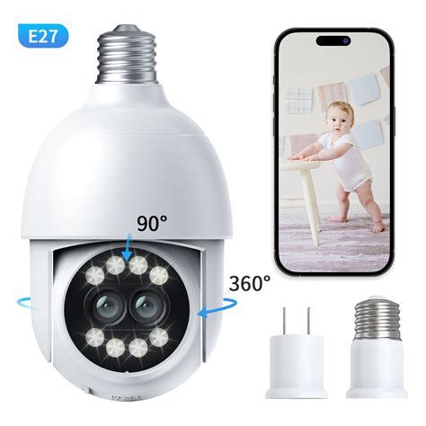 Topvision Light Bulb Camera Mp Security Camera Wireless Wifi With