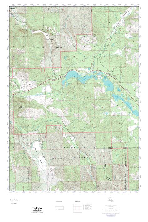 MyTopo Loon Lake Montana USGS Quad Topo Map