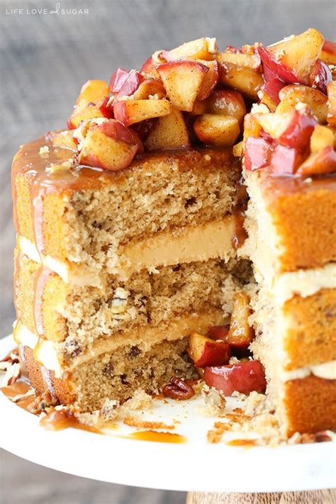 Caramel Apple Pecan Layer Cake Apple Caramel Cake Recipe