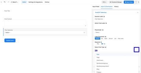 post selection module  fluent forms fluent forms