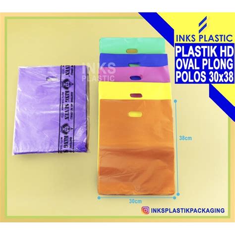 Jual Plastik HD Oval Plong Polos 30 X 38 Cm 100 Pcs Shopee Indonesia