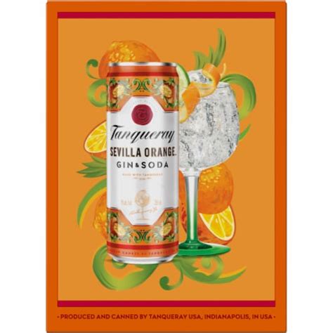 Tanqueray Sevilla Orange Gin & Soda, 4 cans / 355 mL - Kroger