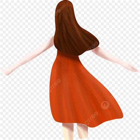 Gadis Rok Merah Gadis Wanita Wanita Png Transparan Clipart Dan File