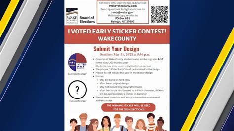 I voted sticker | Design contest gives Wake County students chance to ...