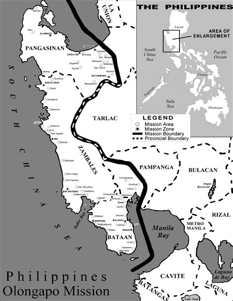 Philippines Olongapo Mission Mission Map