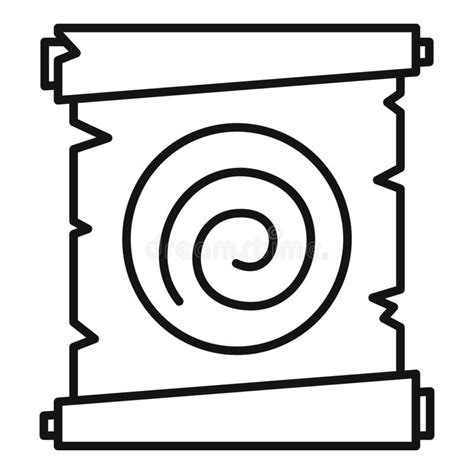 Hypnosis Spiral Papyrus Icon Outline Style Stock Vector Illustration Of Geometric