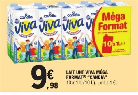 Promo Lait Uht Viva M Ga Format Candia Chez E Leclerc Express