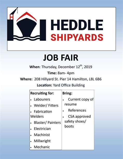 December-2019-Job-Fair-Heddle-Shipyards - Employment Hamilton