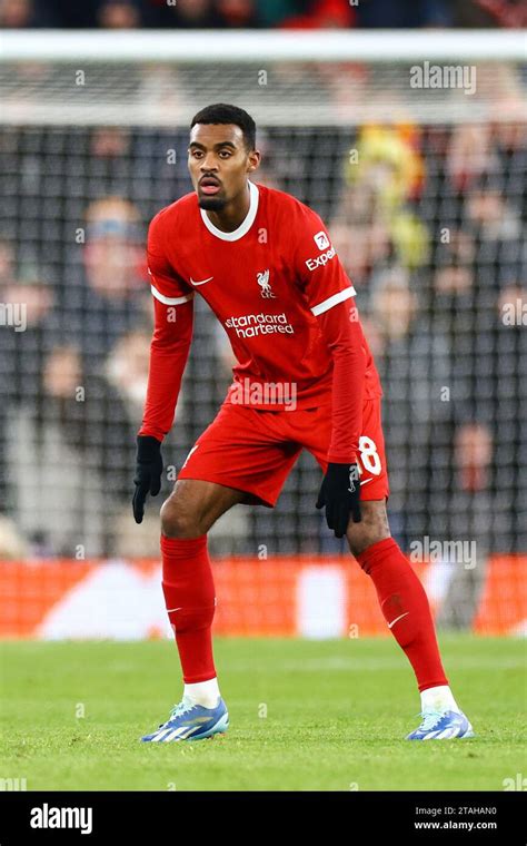 Liverpool, UK. 01st Dec, 2023. Ryan Gravenberch of Liverpool during the ...