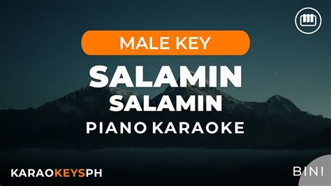 Salamin Salamin Bini Male Key Piano Karaoke Youtube