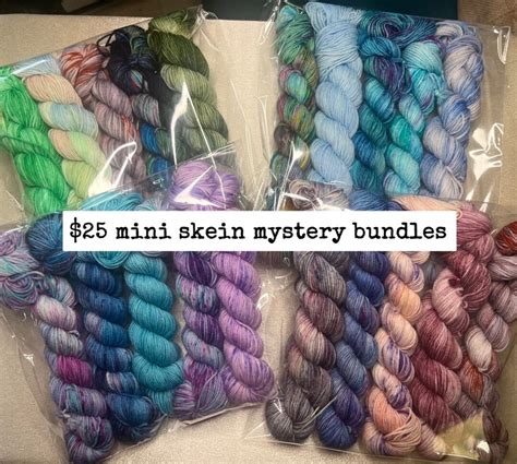 Mini Skein Bundle Mini Skeins Gram Yarn Hand Dyed Tonal Speckled