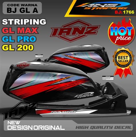 CUSTOM STRIPING GL MAX HOLOGRAM STRIPING BEST SELLER UNTUK MOTOR GL