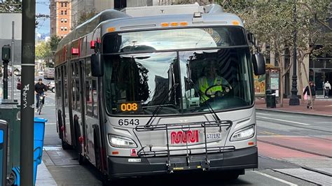 San Francisco Muni 2015 New Flyer Xcelsior Xde60 6543 On Route 5r