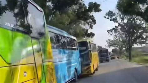 Viral Rombongan Bus Study Tour Mengalami Kecelakaan Di Demak Jateng