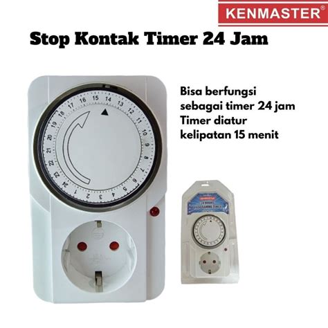 Jual Stop Kontak Timer Jam Kenmaster Timer Manual Listrik Analog