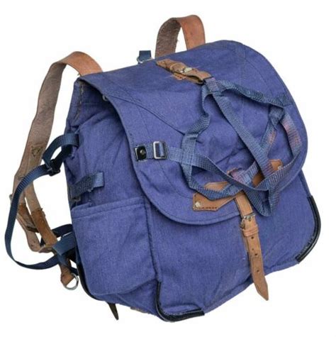 Genuine Romanian Army Rucksack Military Surplus Blue Canvas Haversack