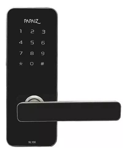 Fechadura Smart Lock Digital Sl Preta Prata Papaiz