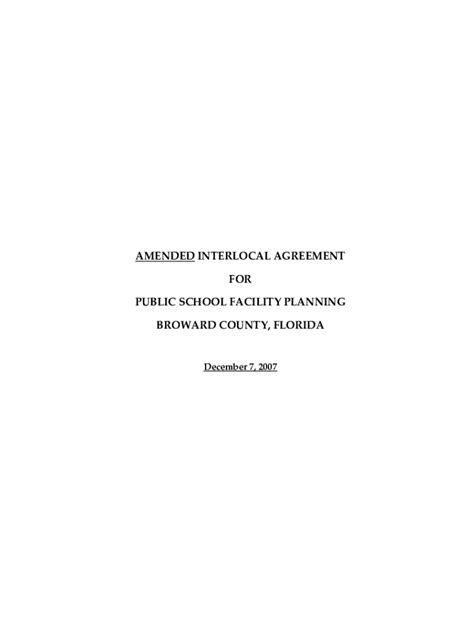 Fillable Online The Amended Interlocal Agreement For Fax Email