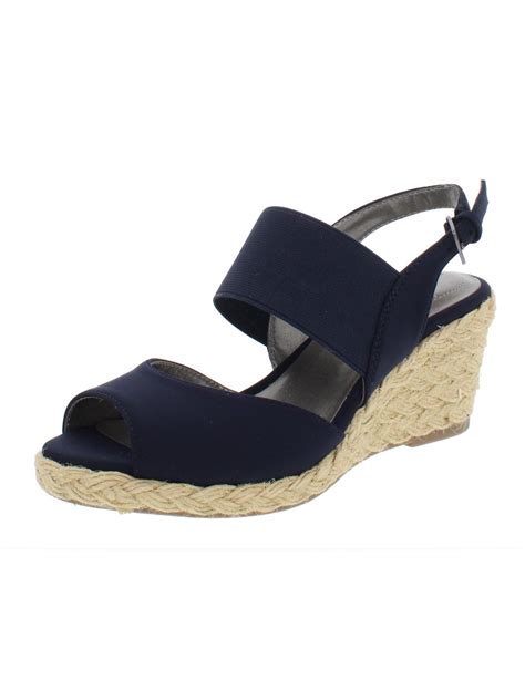 Bandolino Womens Himeka Satin Espadrille Wedge Sandals