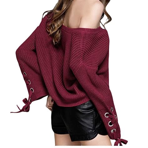 Sweaters Women Sexy Off Shoulder Knitted Sweater Poshmark