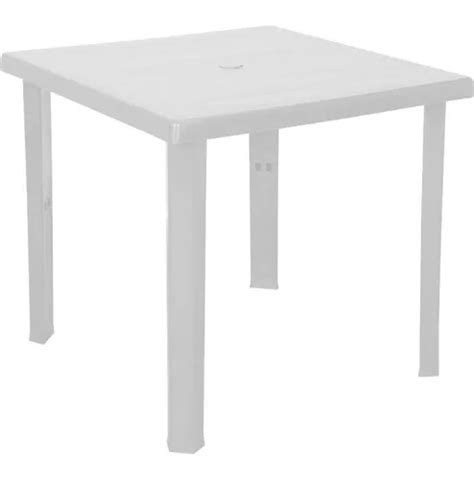 Mesa Plástica Cuadrada 80x80cm Multiuso Armable Portatil Mercadolibre