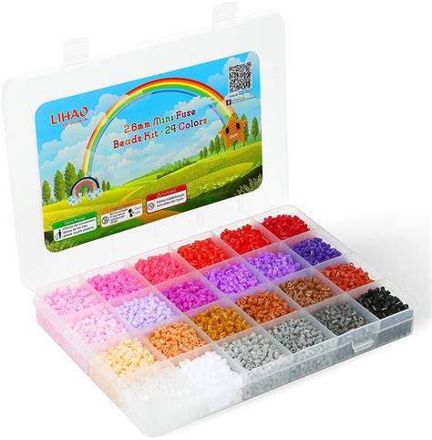 12000 X Fuse Beads Kit Lihao 24 Colors 26mm Tiny Mini Fuse Beading Kit