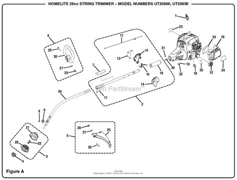 Homelite String Trimmer Model Ut33600a Parts Diagram Homelit