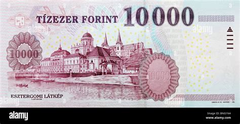 Back Side Of A Hungarian 10000 Forint Banknote Stock Photo Alamy