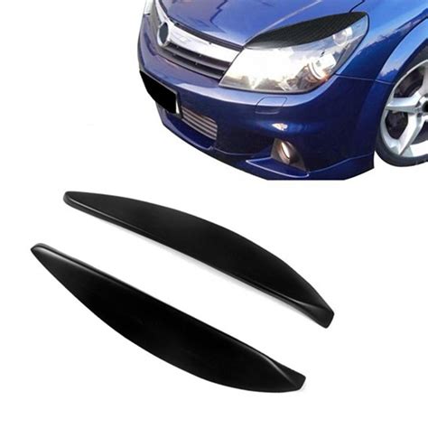 Fasdga Car Front Headlight Lamp Eyebrows Eyelids Moulding Cover Trims For Opel Vauxhall Astra H