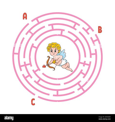 Kreislabyrinth Spiel für Kinder Puzzle für Kinder Rundes Labyrinth