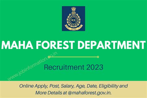 Maharashtra Forest Department Recruitment Online Apply For