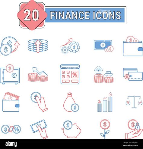 Set Of Finance Icons Vector Stock Vector Image Art Alamy