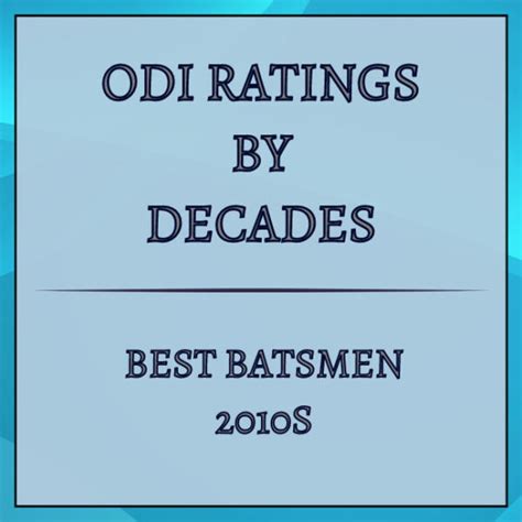 Top 25 ODI Batsmen Of All Time Stat Sensei