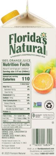 Florida S Natural Most Pulp 100 Premium Orange Juice 52 Fl Oz Smith