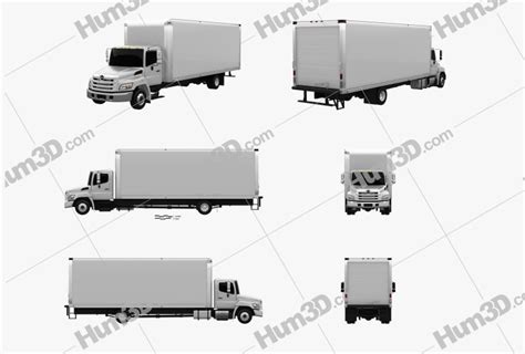 Hino Box Truck Blueprint Template Dmodels