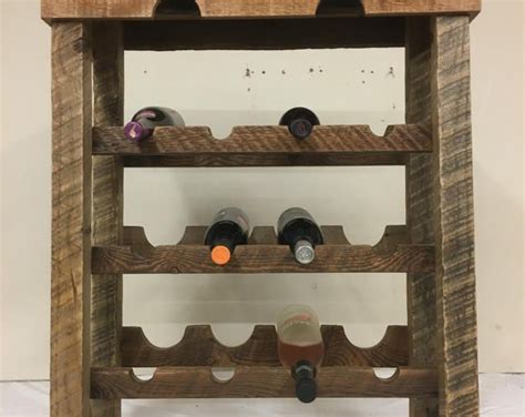 Custom Wine Rack C 1800 Barn Wood Made To Order Free Standing